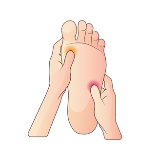 Foot acupressure illustration